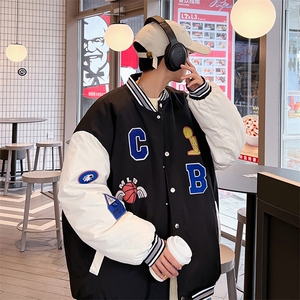 2025冬装开衫棒球服夹克棉衣男棉服女宽松棉袄外套3331-P80控118图片
