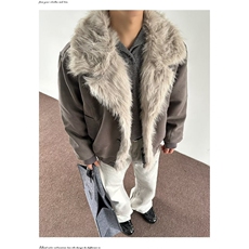 潮流冬季新款复古做旧座山雕棉服男女宽松解构磨毛高级感毛领外套，男装棉衣，星座506A
