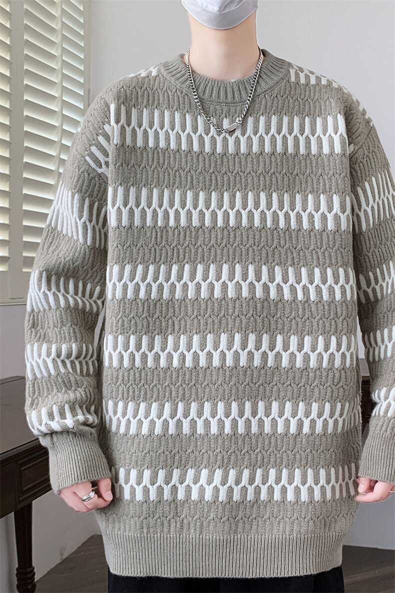 【新品】2025秋冬男士时尚休闲百搭针织毛衣潮流-M5086-P50,男装针织衫/毛衣,星座1105-1