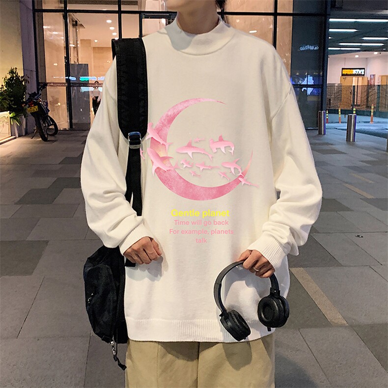 M18209-P45 加绒款-P65半高领毛衣男士大码针织衫男毛线衣男图片