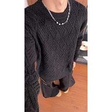 秋季套头毛衣男女宽松休闲百搭高级感长袖针织衫ZWE8266-特价P54，男装针织衫/毛衣，电商A007