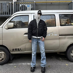 立领春秋长袖小众设计感拉链棒球服棉衣外套男女短宽飞行员棉服潮图片
