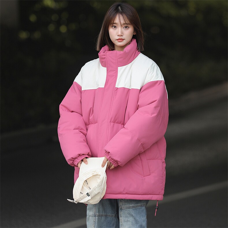 港风冬季立领纯色拼接加厚上衣外套棉衣男MY88888P75，男装棉衣，星座1204-3