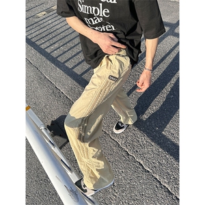 大量现货 拼接撞色高街美式复古休闲裤男夏季速干裤DY5032-P55图片