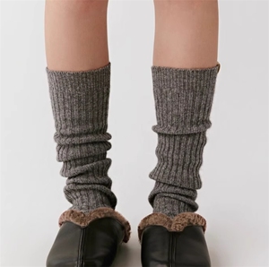 2025时尚百搭通勤简约休闲堆堆腿套，周边，窄众羊绒