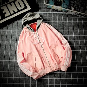 A003-927-P50  秋冬季新品拼接连帽夹克男外套韩版 日系铁框图片