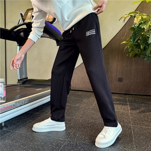 KK183-P58男士蓝色裤子潮牌直筒卫裤痞帅气男裤春秋季休闲裤潮