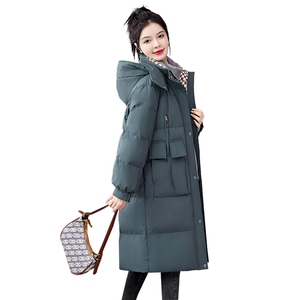 2022冬季新款女装长款羽绒棉服 时尚保暖显瘦外套图片