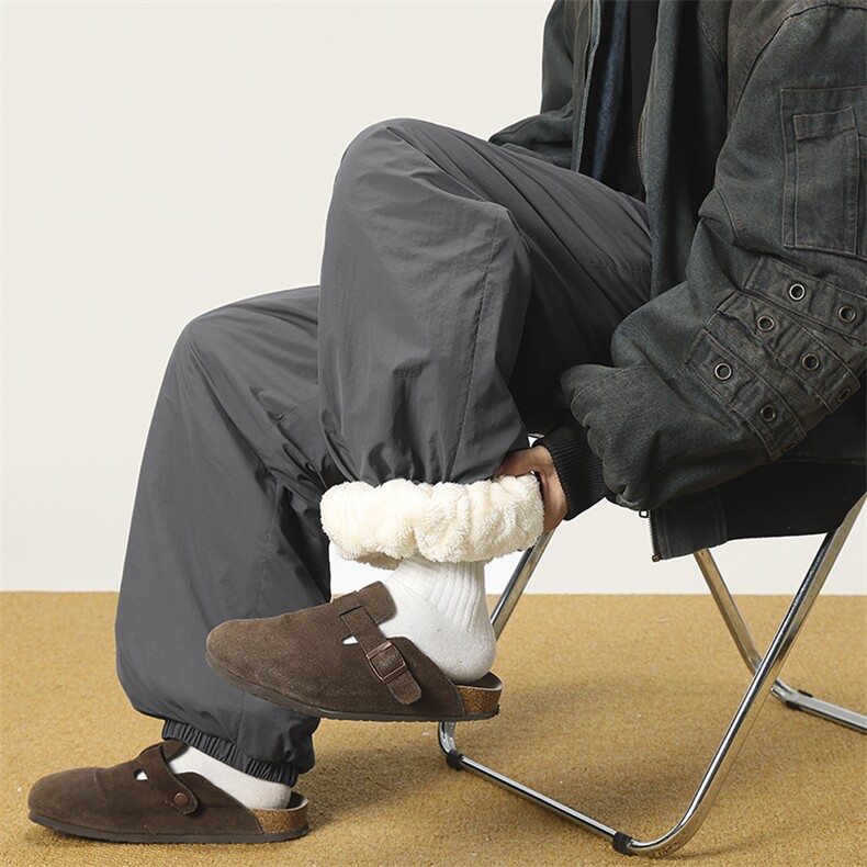 羊羔毛防水束脚棉裤地毯无影墙XZ604-K145JR-P65控88，男装棉裤，星座604