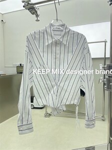 KP设计师款—可两穿条纹衬衫,女装衬衫,KEEP MIX