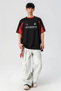 1速干美式投篮街头印花球服大码M-5XL短袖T恤男DX78028P50控78图片