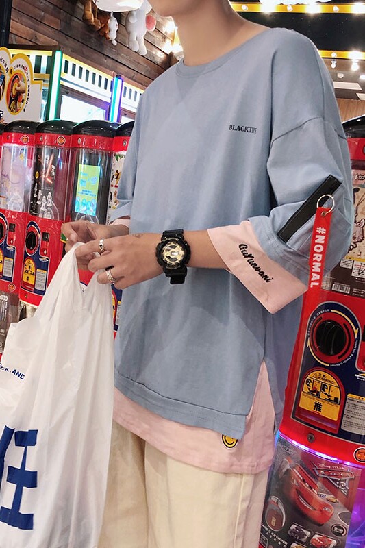 港风雷电商95%棉5%聚酯纤维夏装短袖T恤男装T18838-P30,男装T恤,电商A128