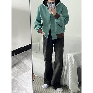 美式复古连帽外套潮牌高级感棒球服底特律夹克 JK166 特P62图片