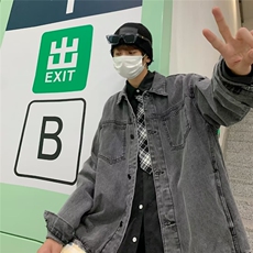 牛仔外套男秋季潮牌休闲夹克港风宽松学生工装上衣服JK140P58，男装夹克，星座410-2