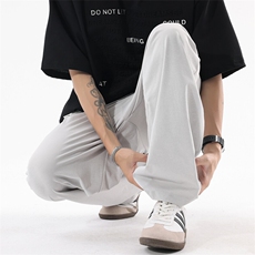 夏季新款休闲裤男宽松冰丝裤直筒拖地裤速干裤K3513-P35控58，男装休闲裤，星座209-2