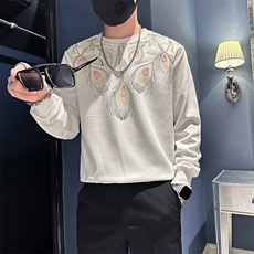 高级感痞帅卫衣外套男圆领印花社会小伙店主风301C-WY38-P58控78，女装短外套，星座301C（原B323）