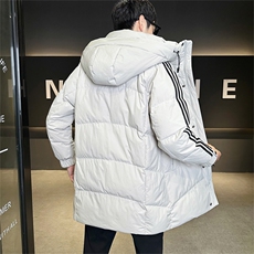 标50白鸭绒中长款羽绒服男连帽加厚外套冬装男B317-6151-P265，男装羽绒服，电商B317