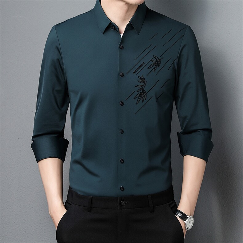 H9169钱塘2020-3新款时尚休闲透气长袖衬衫高品质P75,男装衬衫,钱塘207-3
