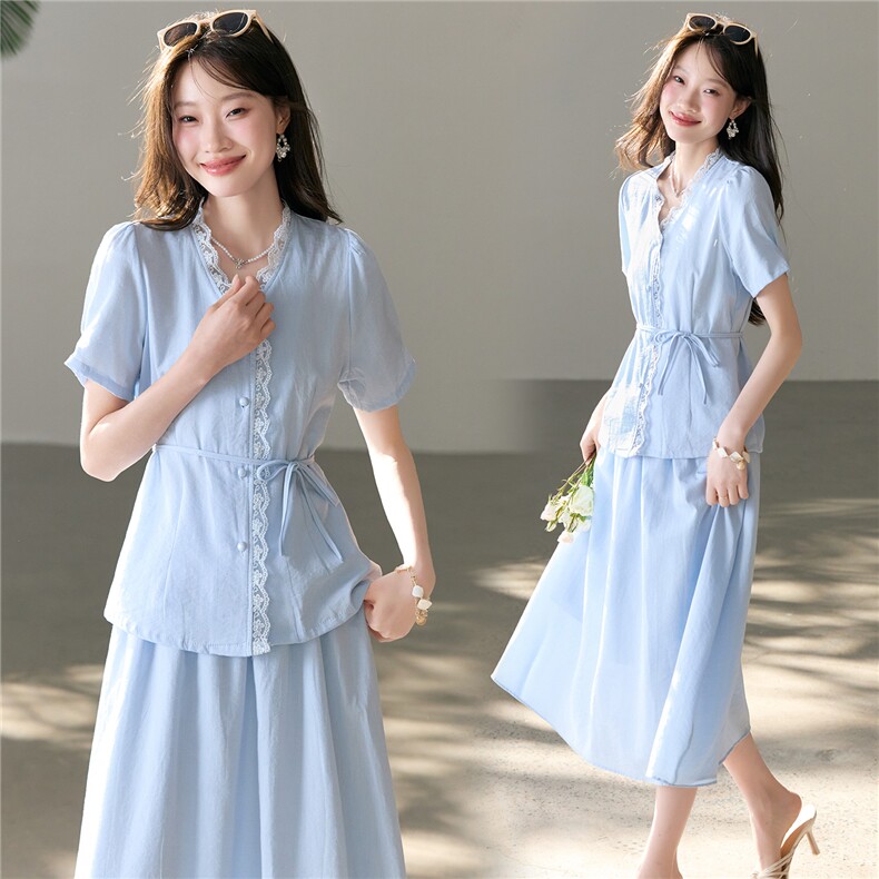 2026年夏季时尚潮流时尚休闲两件套裙，女装套装/套裙，江南富贵女