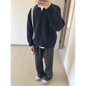 【有货】MY112LL-特P50 cleanfit翻领毛衣男美式复古针织衫图片