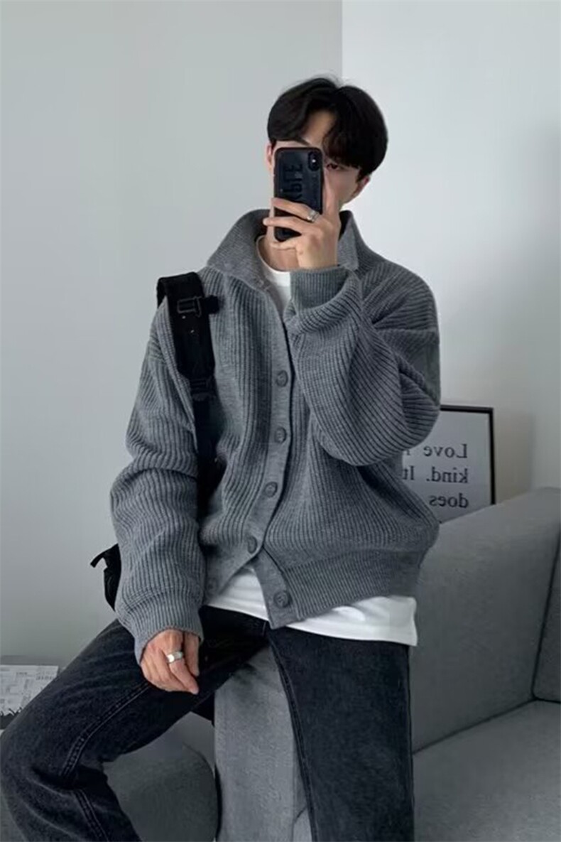 立领毛衣开衫高品质鹿毛绒针织衫M-3XL网络图MY1024-P45,男装针织衫/毛衣,星座301C-5
