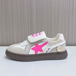 X3749-P165板鞋2024春夏新款德训鞋女翻盖女运动星星休闲女鞋图片