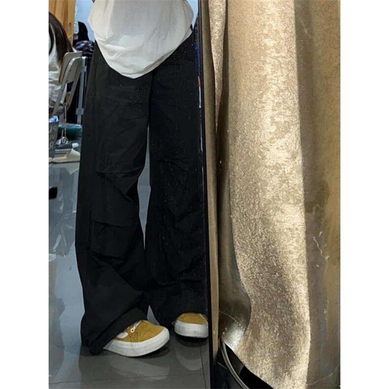【网图】黑色褶皱速干工装裤男夏季户外美式机能冲锋裤KZ47WW-P50图片