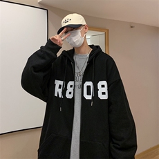 Y8886P45外景港风2024秋季新款连帽开衫外套卫衣百搭休闲宽松，男装卫衣，电商A026-1