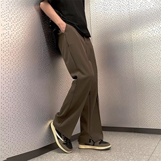 西裤男直筒型休闲原宿长裤喇叭内开叉西裤C919P38，男装休闲裤，星座1116-2