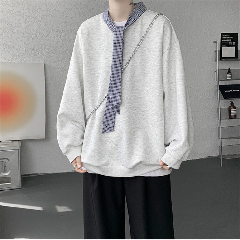 现货WY10145-特P48加绒P55秋冬设计感宽松大码卫衣男上衣外套,女装短外套,电商A059