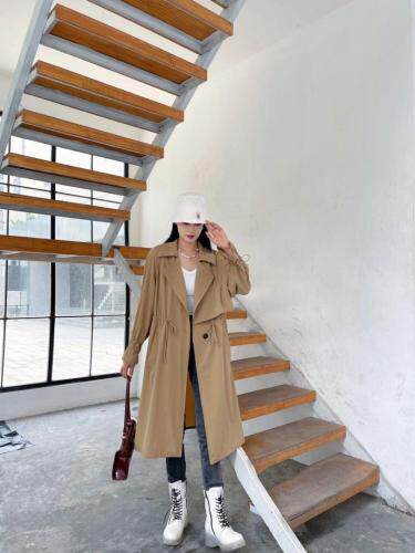 收腰风衣，女装风衣，谦度