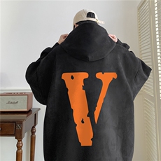 麂皮绒连帽卫衣重磅400克橙v印花JL7012-P45控78（抖音不可售），男装卫衣，星座508（原C305）