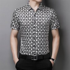 GBN57788季新款男式休闲衬衫短袖时尚衬衣P249，男装衬衫，电商B360