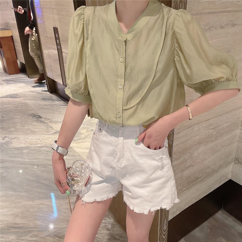 现货：夏季新款天丝面料小衫，女装，花之妖影