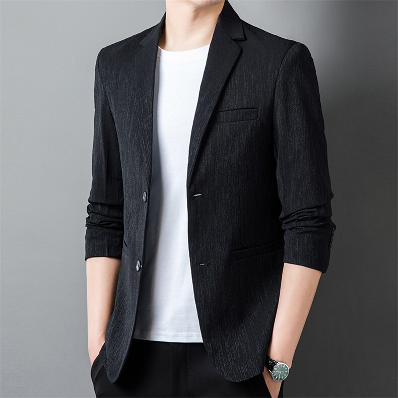 男士春秋季薄款时尚西装休闲西服中年韩版便服单西男装外套潮,男装西服,电商B212（原钱塘6029）