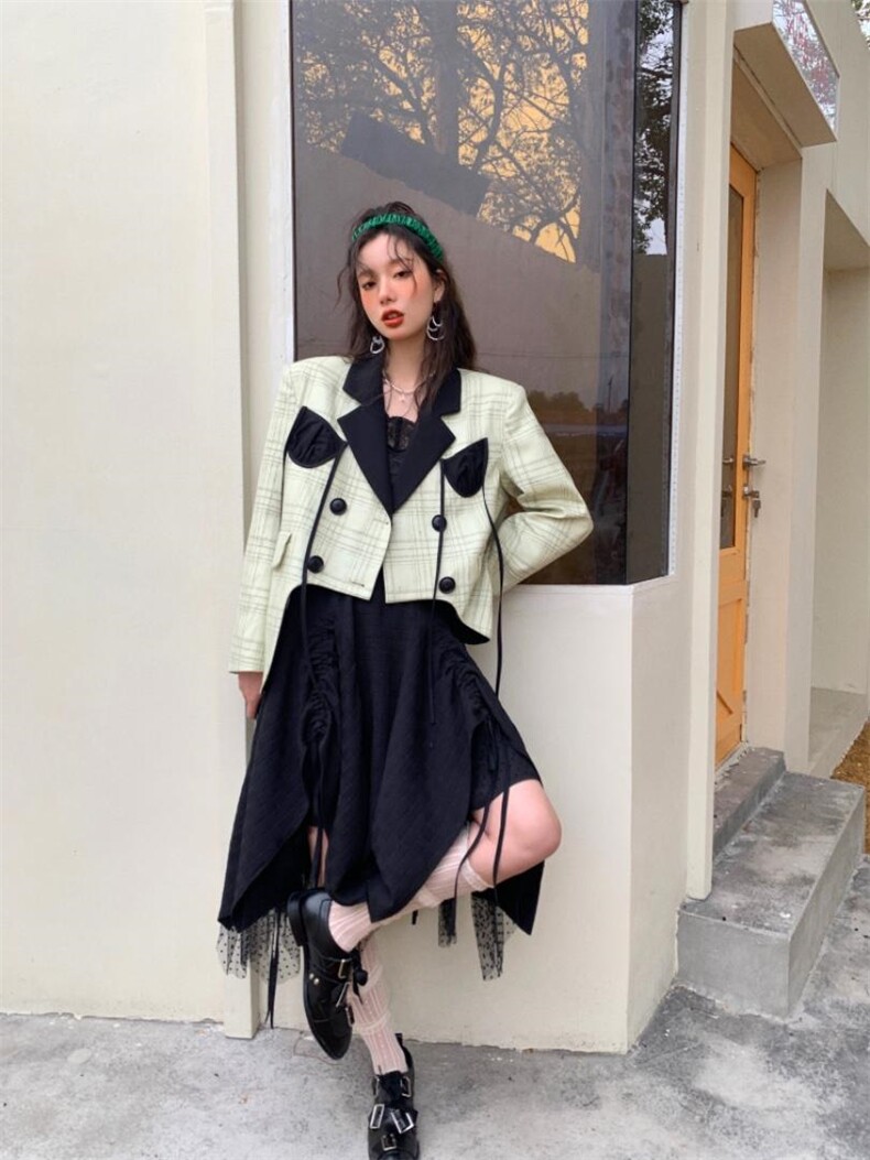 圆弧下摆清新外套，其它，YOUER DENG