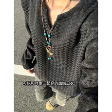 XZ809A/SYR57/特P24/控48/加绒特P34/控58小香风雪尼尔V领卫衣，男装卫衣，星座809A(原222-1)