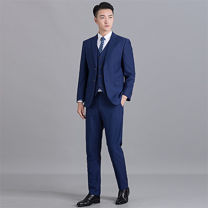 87882-2秋季新款男士西服两件套套装西装修身商务休闲P180,男装西服套装,电商B360