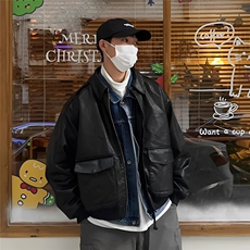网图现货加厚加棉皮衣飞行员外套1209-1-JK19-P90主推可谈，男装皮衣，星座1209-1
