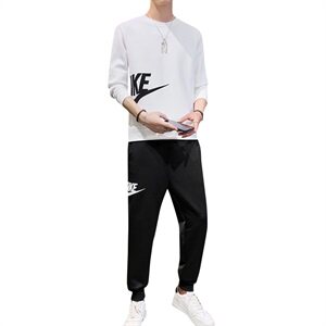 男青少年运动长袖卫衣套装2021年秋季男士圆领休闲两件套S801-P35图片
