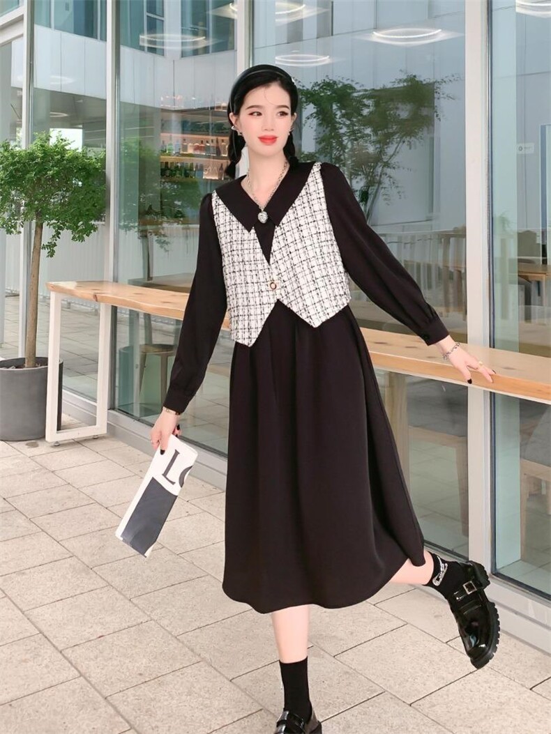 两件套连衣裙时尚潮流，女装连衣裙，薇贵祖
