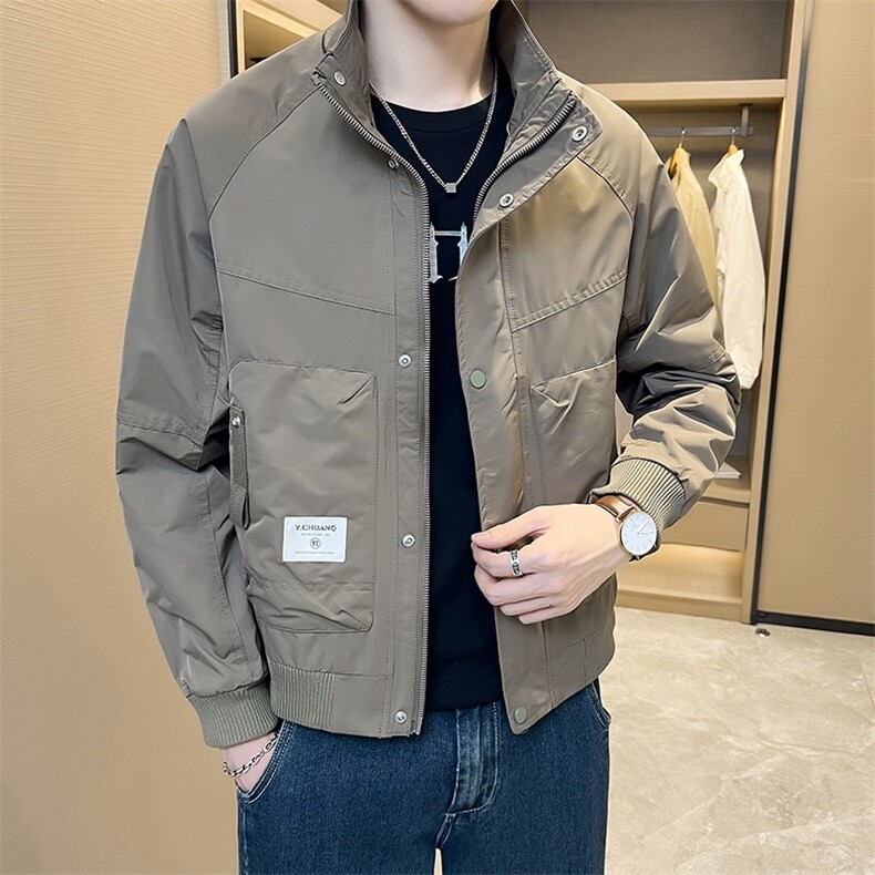 春秋款立领夹克男宽松休闲男装工装外套男士短款衣服JK96044,男装夹克,星座516A