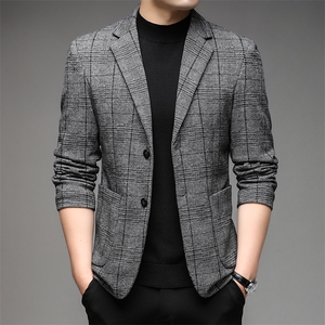 秋季新款西装男西服简约外套西服商务休闲小西装单西图片
