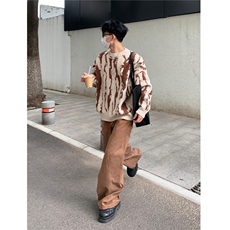 高级感潮牌毛衣男士新款秋冬季宽松针织衫加厚保暖上衣MX030-P54，男装针织衫/毛衣，星座208-5