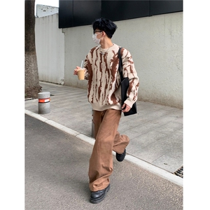 高级感潮牌毛衣男士新款秋冬季宽松针织衫加厚保暖上衣MX030-P54图片