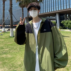 2023港风文艺连帽防晒衣男春夏宽松潮流长袖夹克复古百搭，男装夹克，星座716-4