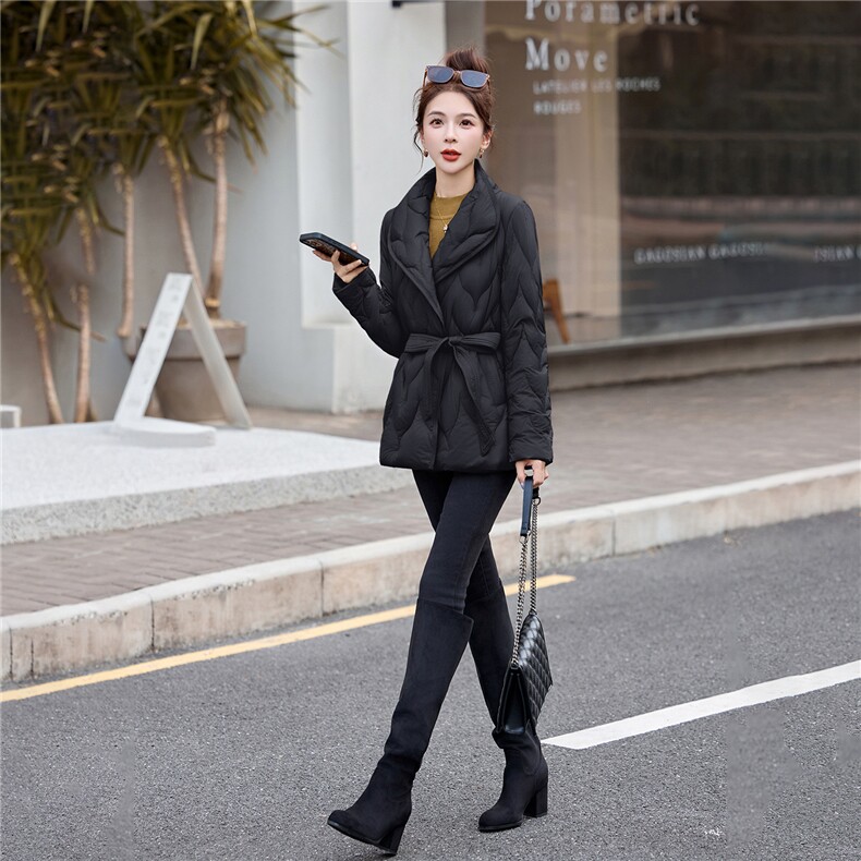 2025新款收腰显瘦可立可翻两穿中长羽绒服,女装羽绒服,衣佳和