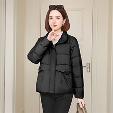 短款羽绒服小个子2023年新款冬装时尚立领加厚保暖面包服短外套，女装短外套，玛其路