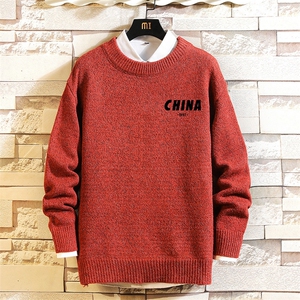 加厚加绒毛衣男大码毛线衣男针织衫 M19248-P45 加绒款-P65 砖墙图片