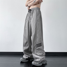 B221美式ins街头hiphop休闲情侣宽松运动裤子LK23117-P60控78，男装休闲裤，电商B221